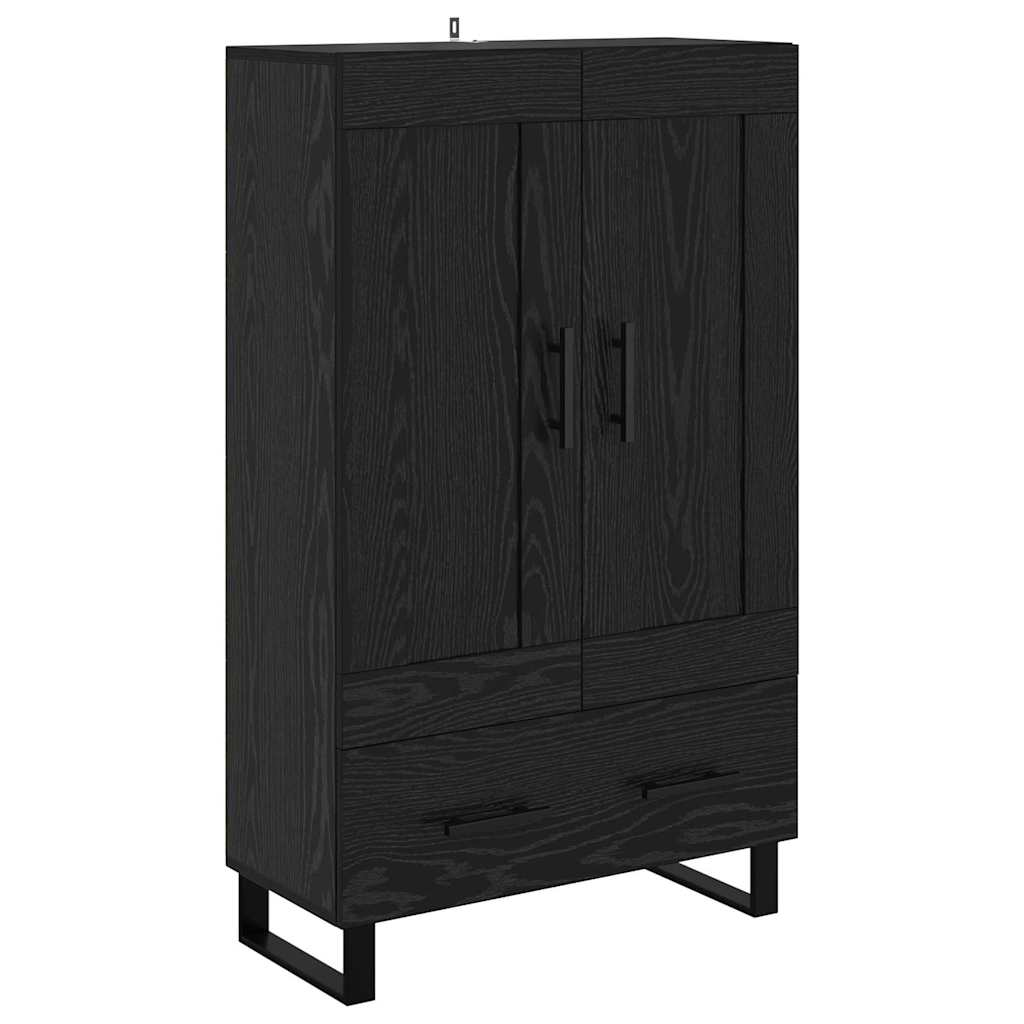 Credenza Rovere Nero 69,5 x 31 x 115 cm Legno multistrato