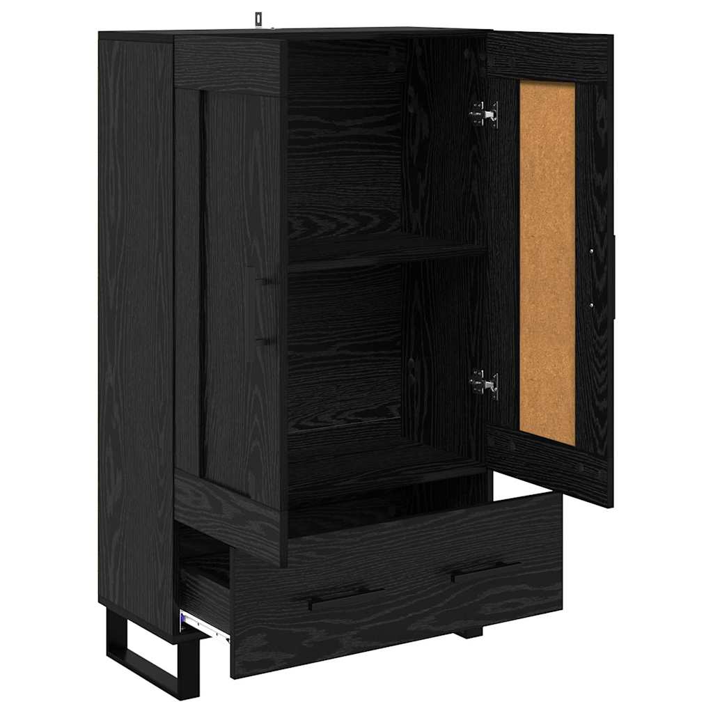 Credenza Rovere Nero 69,5 x 31 x 115 cm Legno multistrato