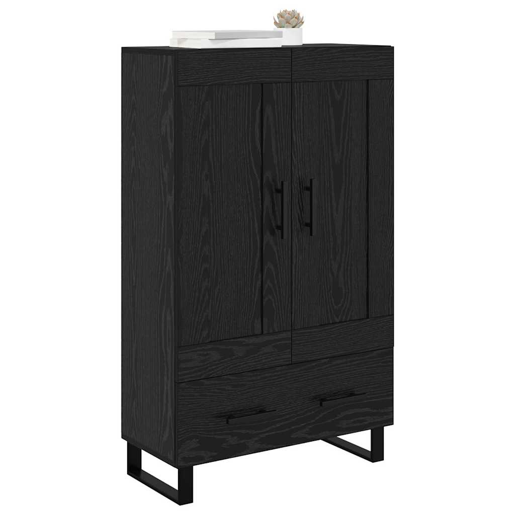 Credenza Rovere Nero 69,5 x 31 x 115 cm Legno multistrato