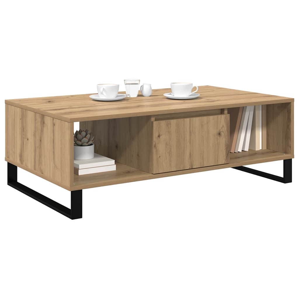 Tavolino da salotto Rovere artigianale 104 x 60 x 35 cm