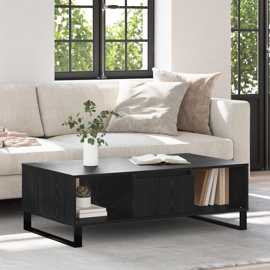 Tavolino da salotto Rovere Nero 104 x 60 x 35 cm