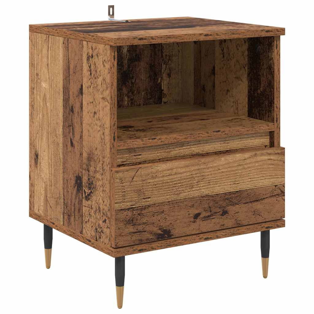 Armadio da Notte con cassetto Legno vecchio 40 x 35 x 50 cm