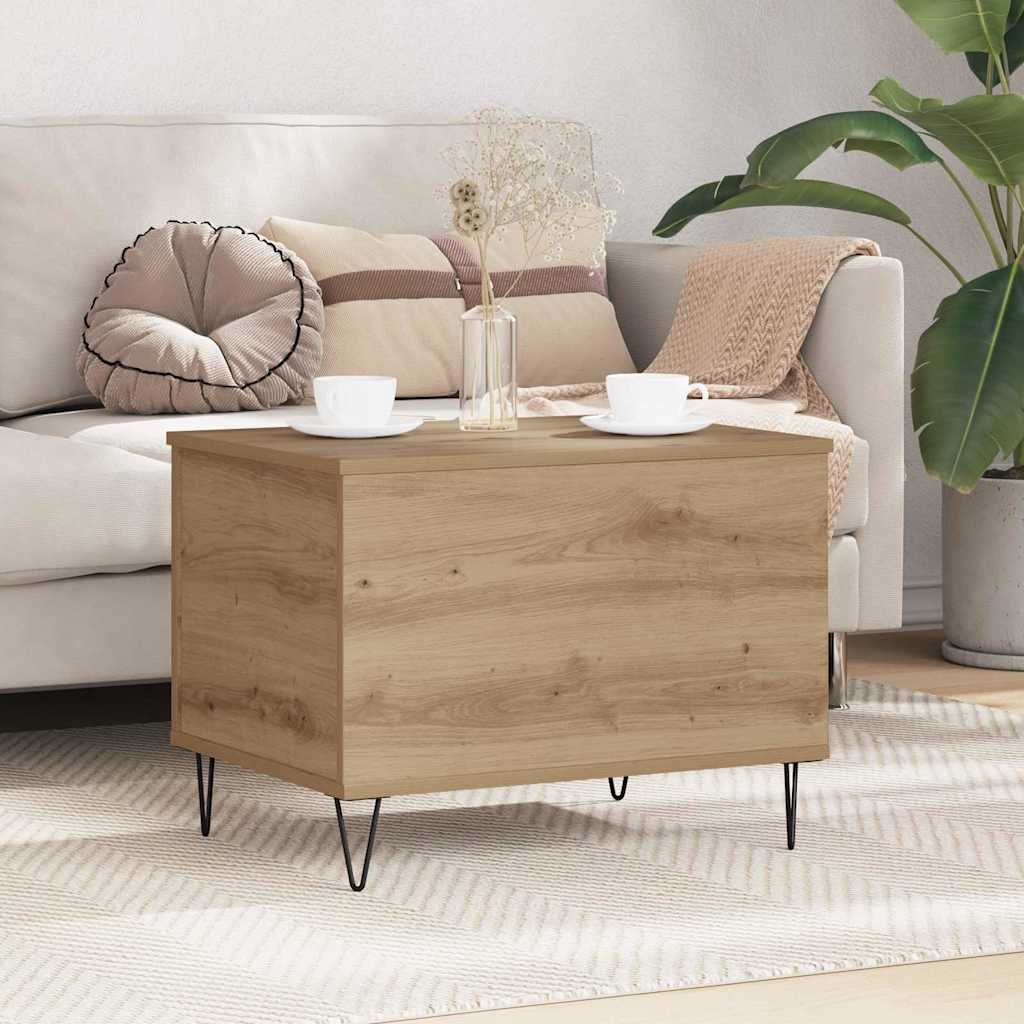 Tavolino da salotto Rovere artigianale 60 x 44,5 x 45 cm