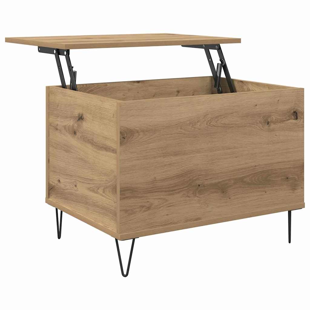 Tavolino da salotto Rovere artigianale 60 x 44,5 x 45 cm