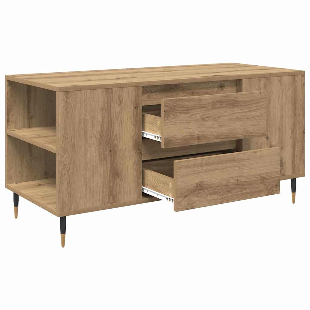 Tavolino da salotto Rovere artigianale 102 x 44,5 x 50 cm