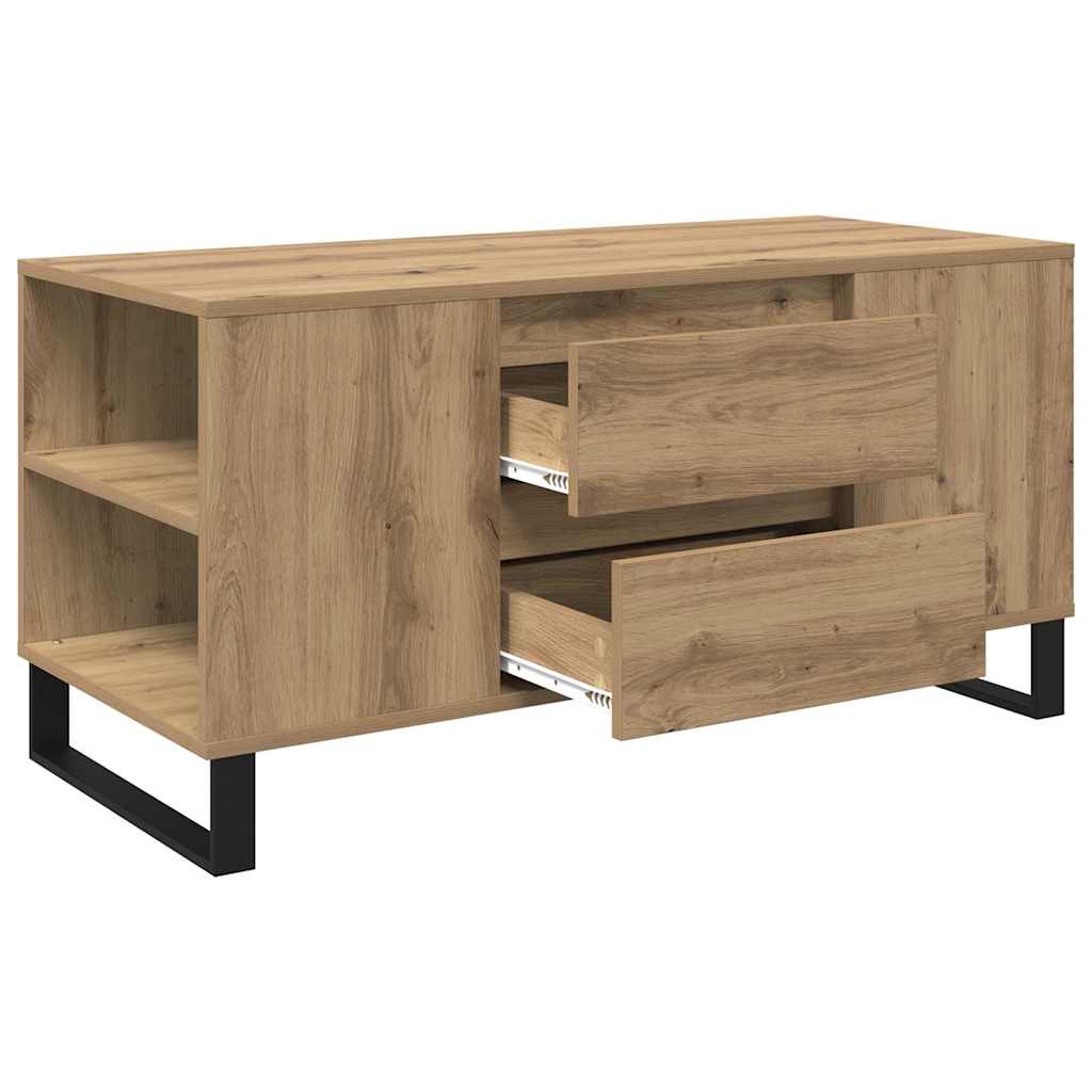 Tavolino da salotto Rovere artigianale 102 x 44,5 x 50 cm
