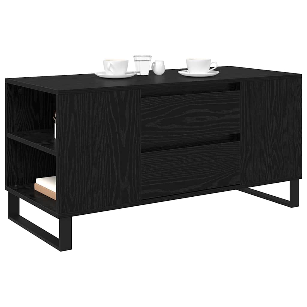 Tavolino da salotto Rovere Nero 102 x 44,5 x 50 cm