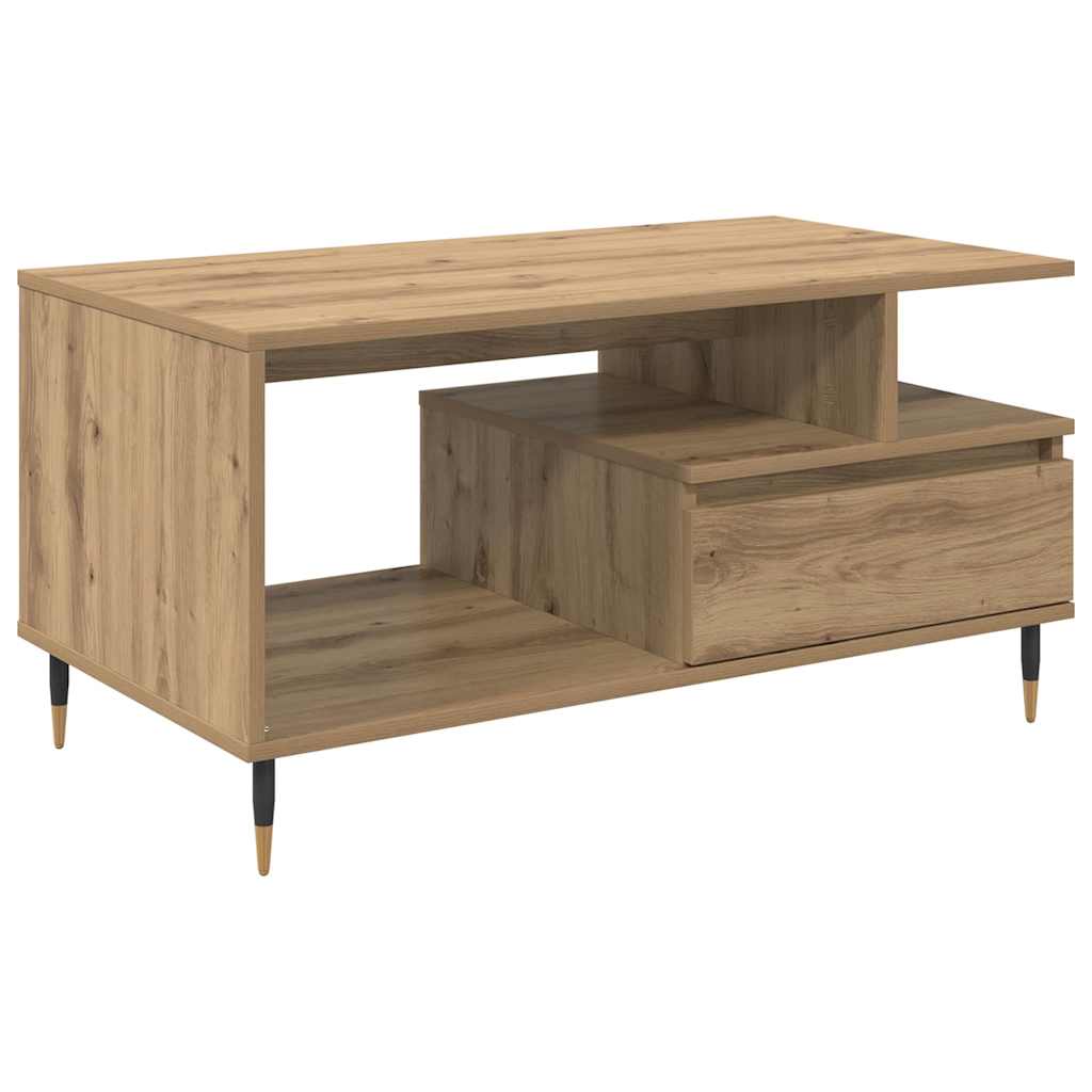 Tavolino da salotto Rovere artigianale 90 x 49 x 45 cm
