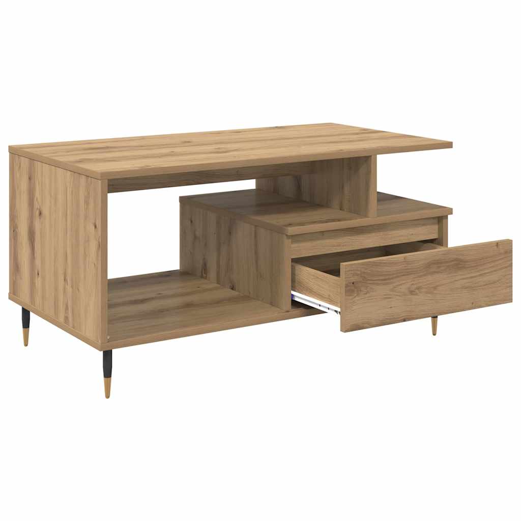 Tavolino da salotto Rovere artigianale 90 x 49 x 45 cm