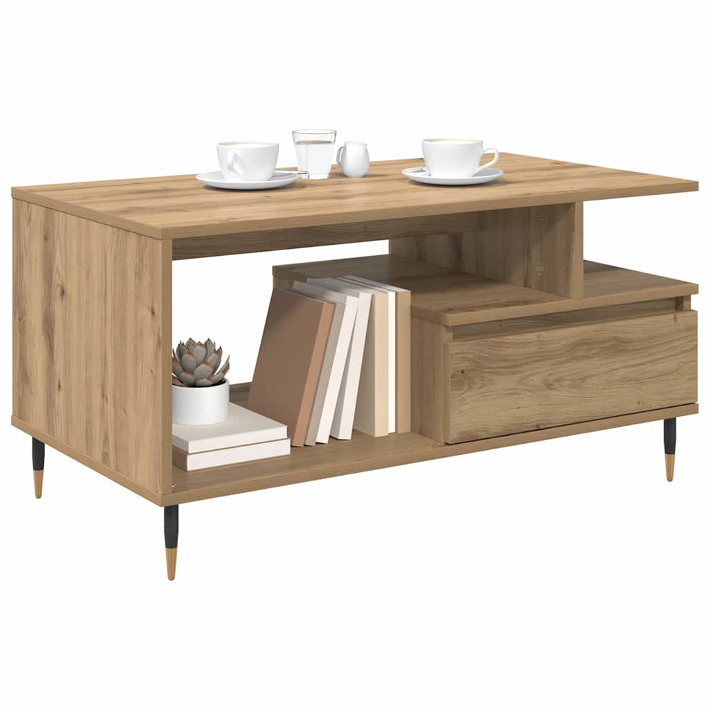 Tavolino da salotto Rovere artigianale 90 x 49 x 45 cm