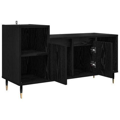 Mobile TV Rovere Nero 100 x 35 x 55 cm Legno multistrato