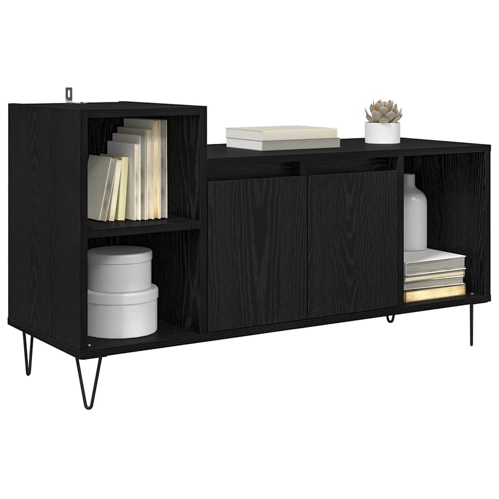 Mobile TV Rovere Nero 100 x 35 x 55 cm Legno multistrato