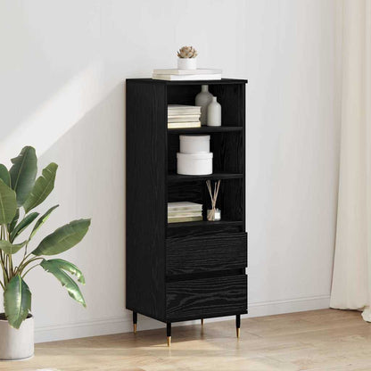 Credenza Rovere Nero 40 x 36 x 110 cm Legno multistrato