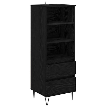 Credenza Rovere Nero 40 x 36 x 110 cm Legno multistrato