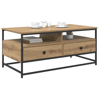 Tavolino da salotto Rovere artigianale 100 x 51 x 45 cm