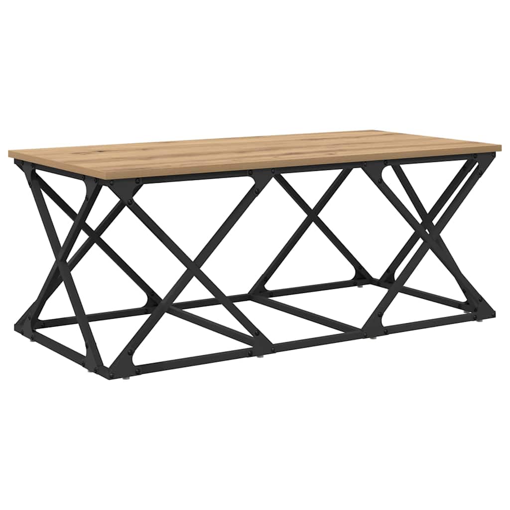 Tavolino da salotto Rovere artigianale 100 x 49 x 40 cm