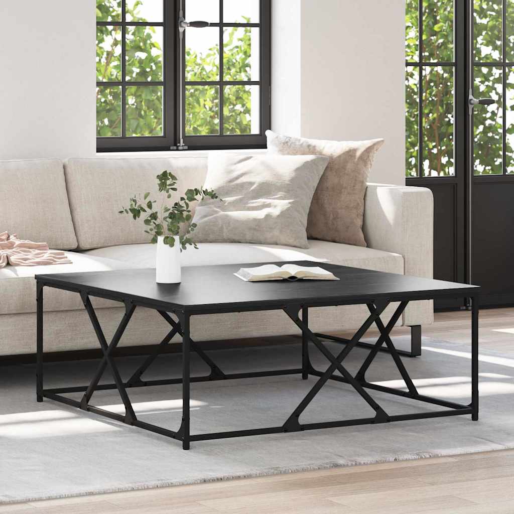 Tavolino da salotto Rovere nero 100 x 100 x 40 cm
