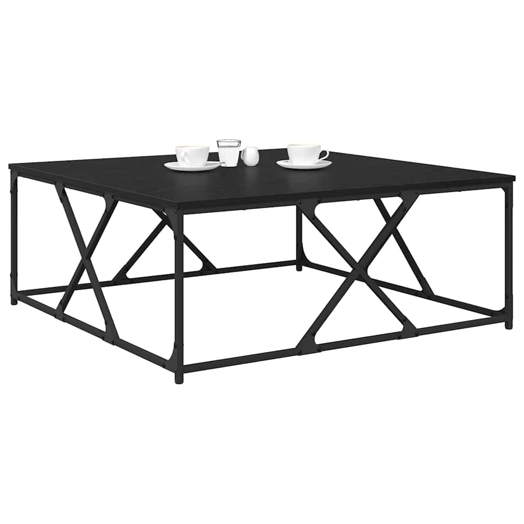 Tavolino da salotto Rovere nero 100 x 100 x 40 cm