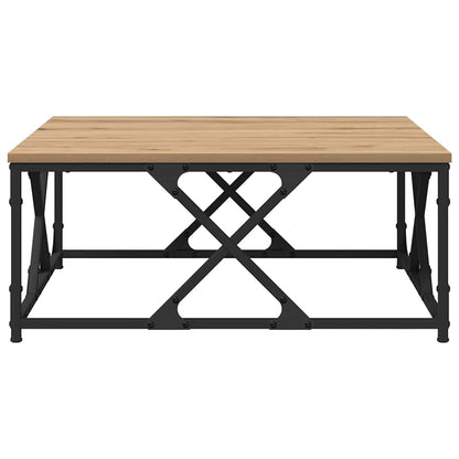 Tavolino da salotto Rovere artigianale 70 x 70 x 30 cm