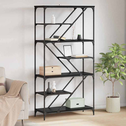 Libreria Rovere Nero 91 x 36 x 176 cm Legno multistrato