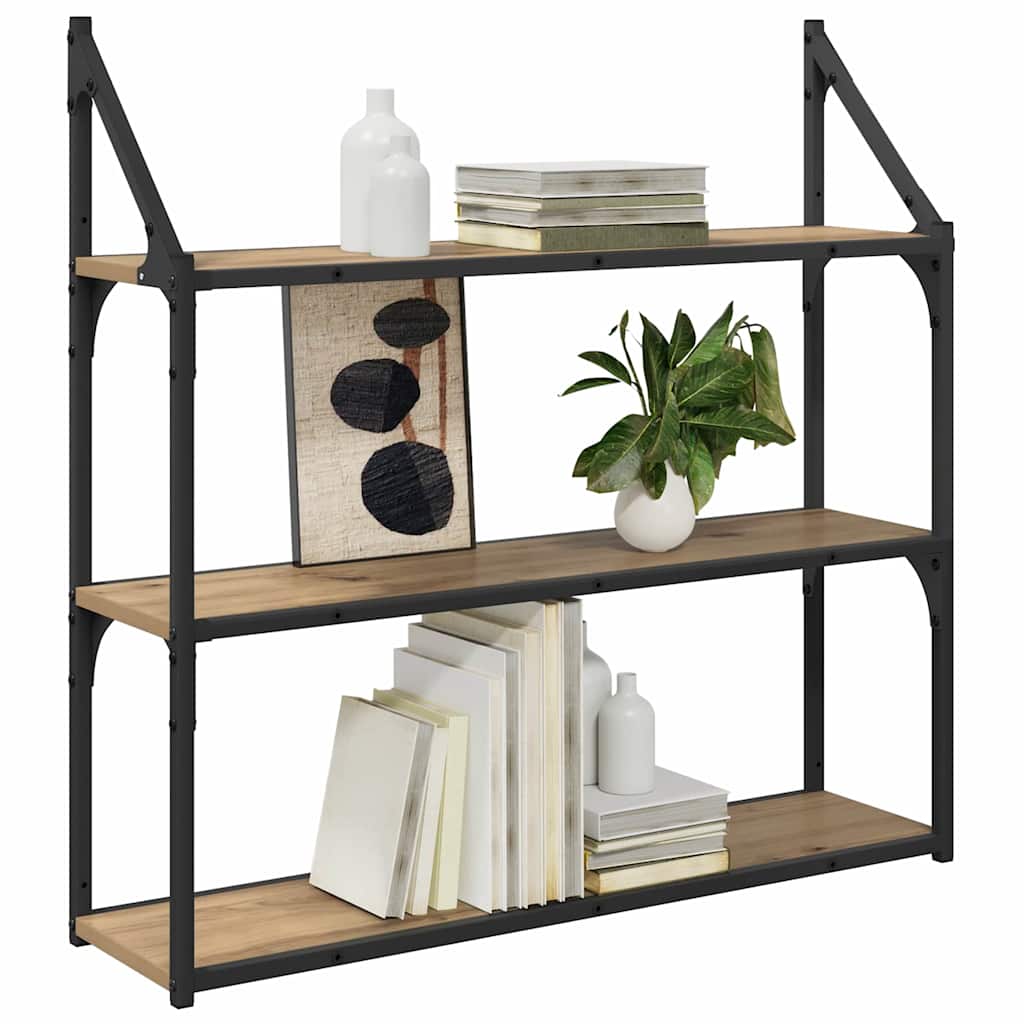 Scaffale da parete Rovere artigianale 80 x 21 x 78,5 cm