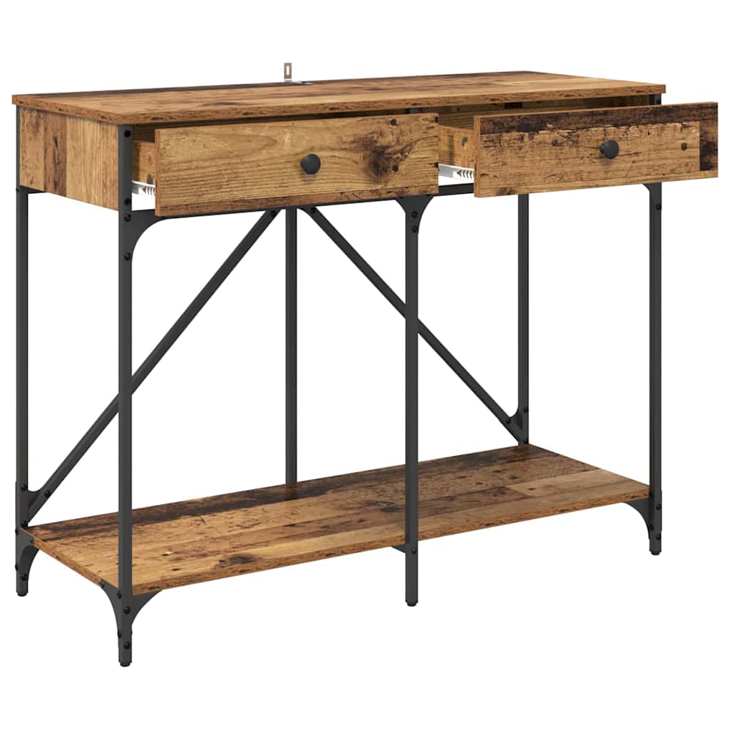 Tavolo consolle con cassetto Legno vecchio 100 x 39 x 78,5 cm