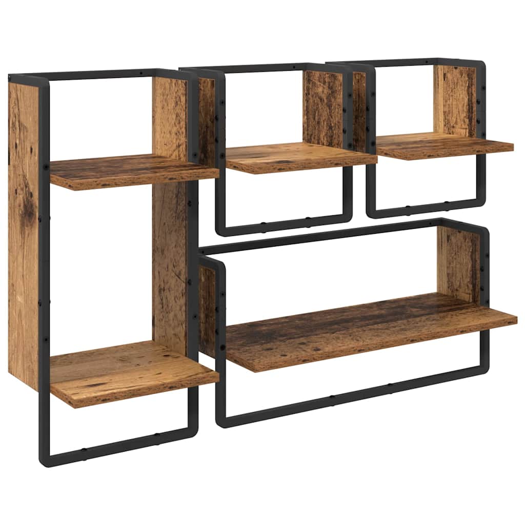 Set mensole da parete 4 pcs Legno vecchio 65 x 25 x 30 cm