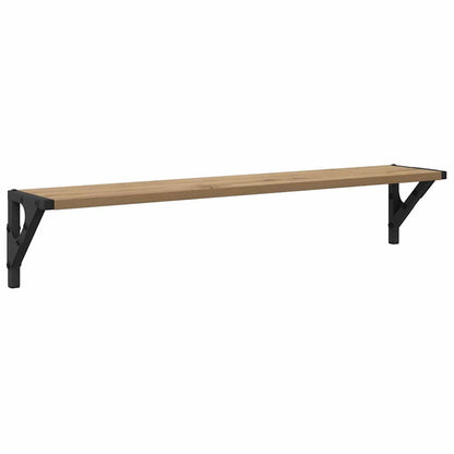 Scaffali da parete 2 pcs Rovere artigianale 80 x 15 x 15,5 cm