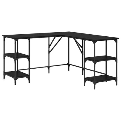 Scrivania Rovere Nero 139 x 139 x 75 cm Legno multistrato