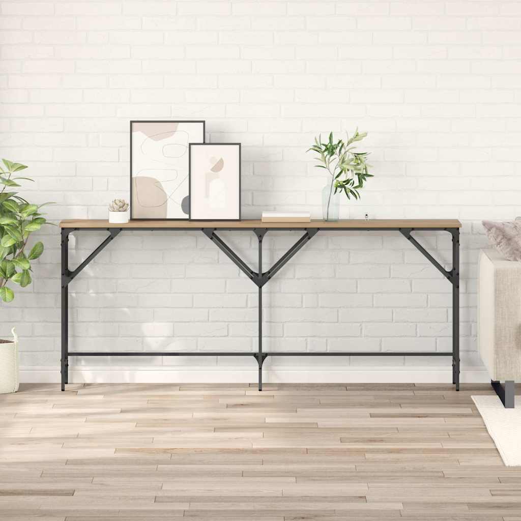 Tavolo consolle Rovere artigianale 180 x 30 x 75 cm