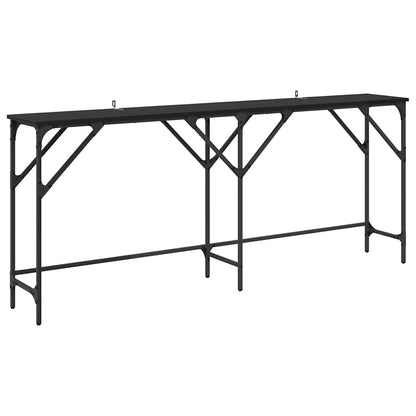 Tavolo consolle Rovere Nero 180 x 30 x 75 cm Legno multistrato