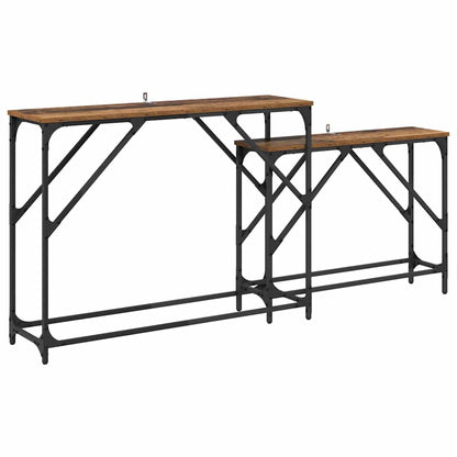 Tavolo consolle 2 pcs Legno vecchio 100 x 28 x 75 cm