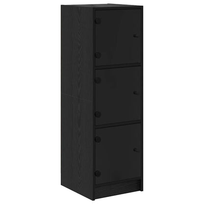 Credenza Rovere Nero 35 x 37 x 109 cm Legno multistrato