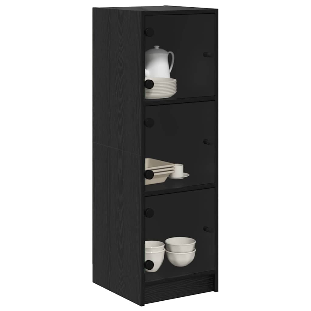 Credenza Rovere Nero 35 x 37 x 109 cm Legno multistrato