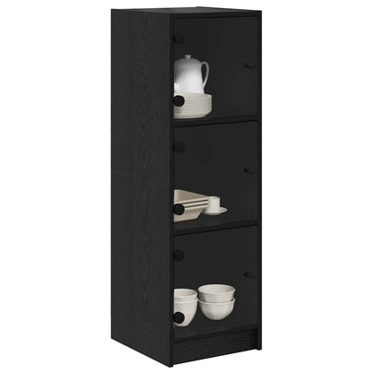 Credenza Rovere Nero 35 x 37 x 109 cm Legno multistrato