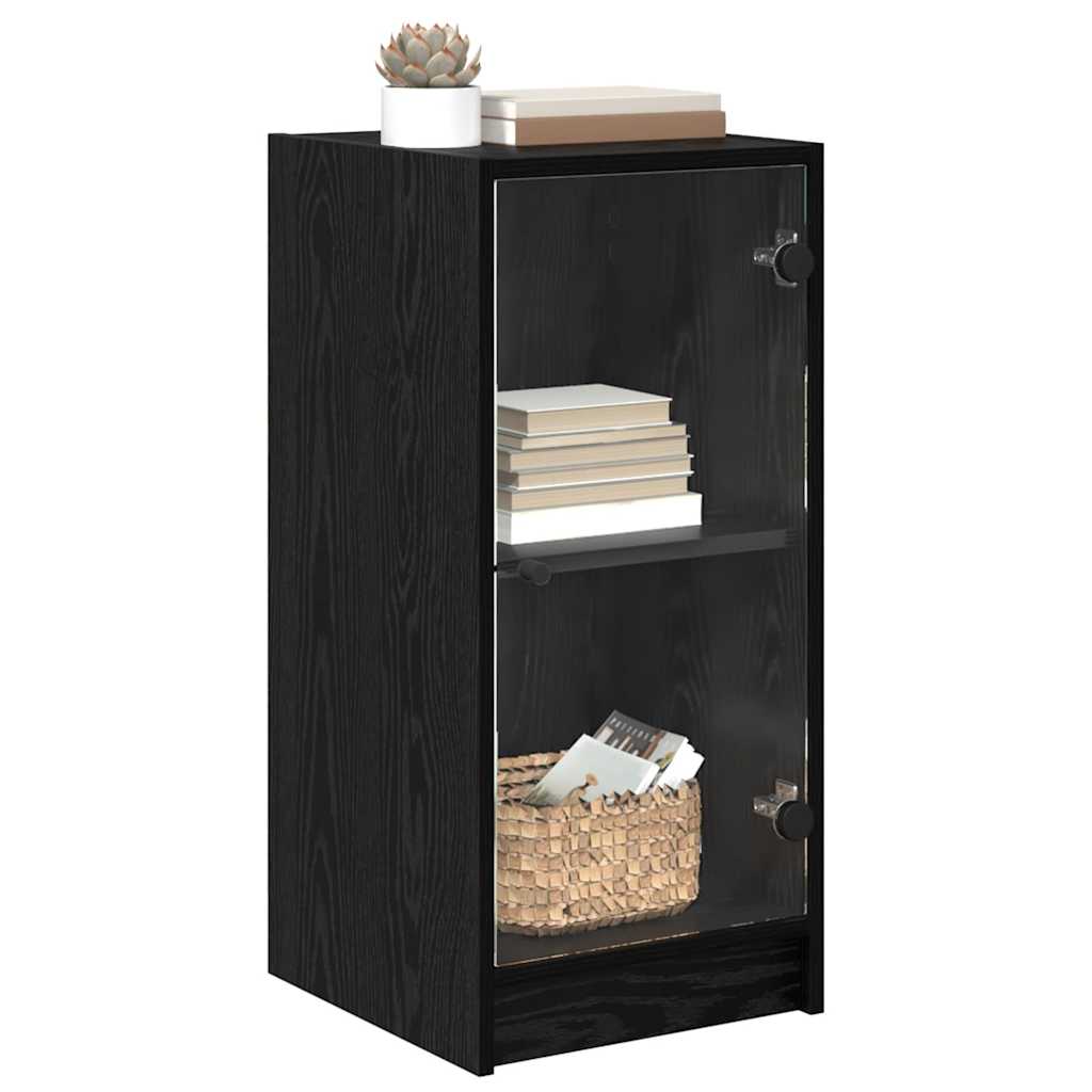 Credenza Rovere nero 35 x 37 x 76 cm Legno multistrato