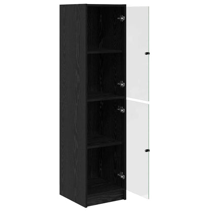 Credenza Rovere Nero 35 x 37 x 142 cm Legno multistrato