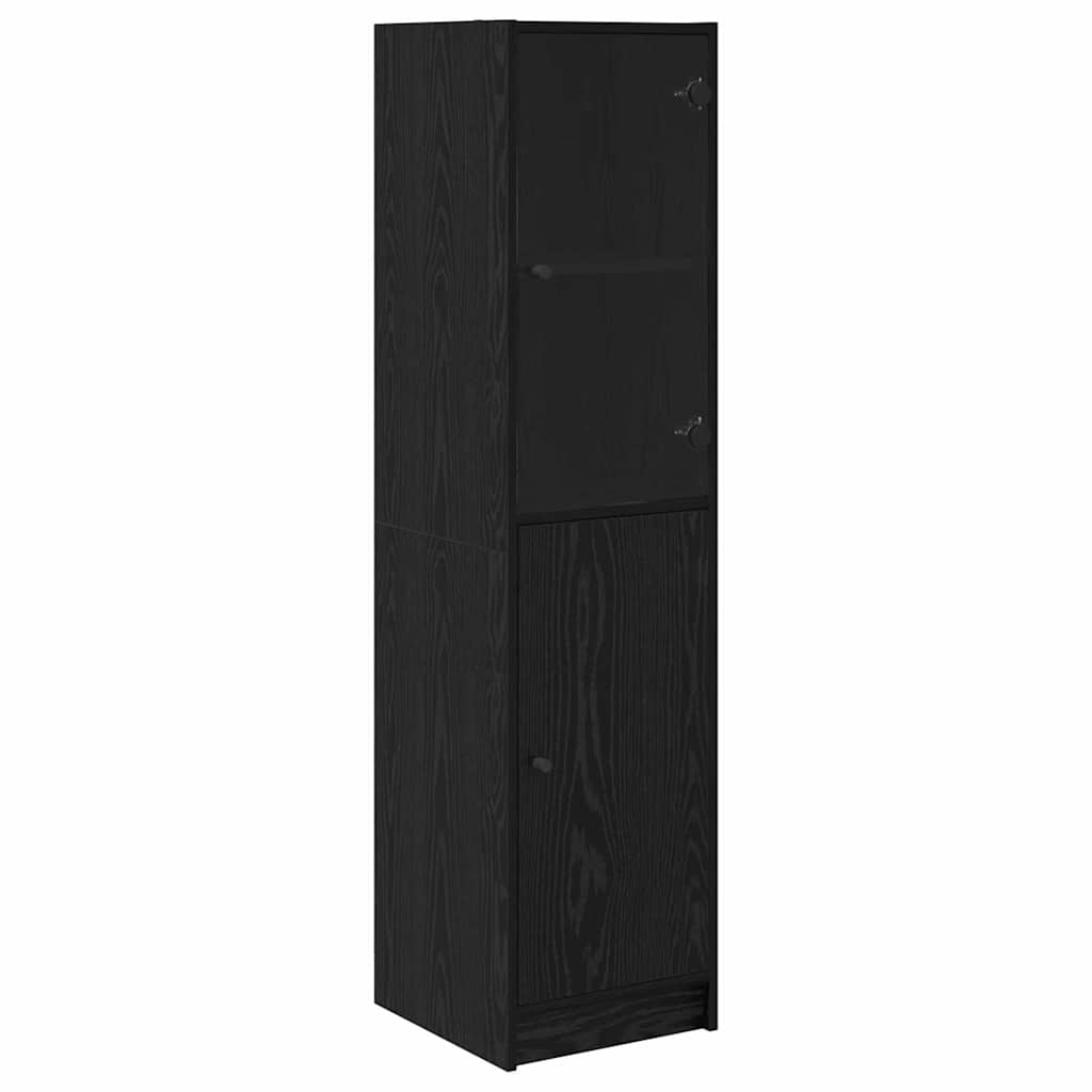 Credenza Rovere Nero 35 x 37 x 142 cm Legno multistrato
