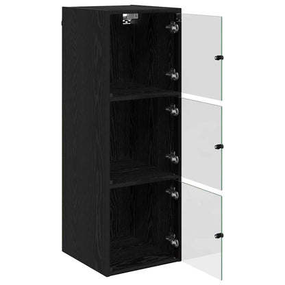 Armadietto a muro Rovere Nero 35 x 37 x 102 cm