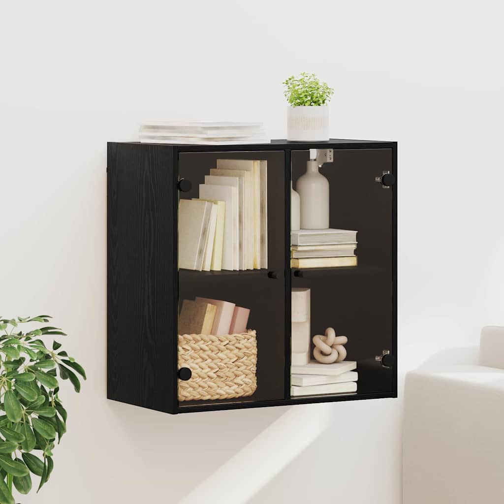 Armadietto a muro Rovere Nero 68 x 37 x 68,5 cm