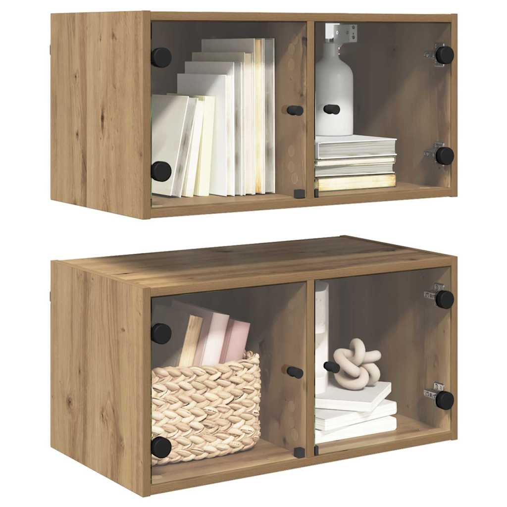 Armadi da Parete 2 pcs Rovere artigianale 68 x 37 x 35 cm