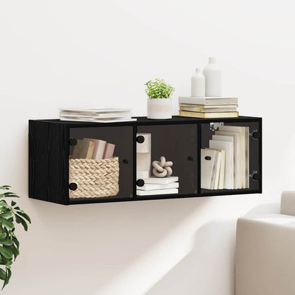 Armadietto a muro Rovere Nero 102 x 37 x 35 cm