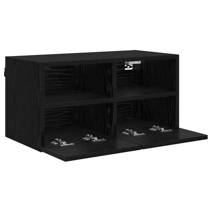 Mobile TV da parete Rovere Nero 60 x 30 x 30 cm