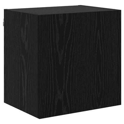 Mobile TV da parete Rovere Nero 40,5x30x40cm Legno multistrato