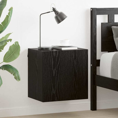 Mobiletti TV da Parete 2 pcs Rovere Nero 40,5x30x40cm