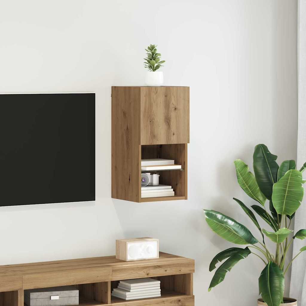 Mobile TV da Parete Rovere artigianale 30,5 x 30 x 60 cm