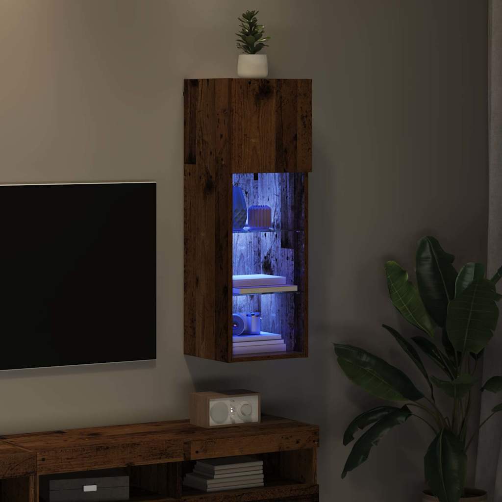 Mobile TV da Parete Legno vecchio 30,5 x 30 x 90 cm