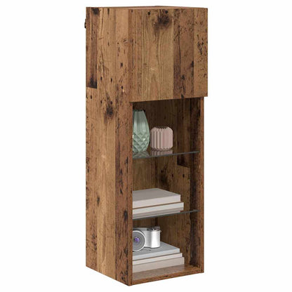 Mobiletti TV a parete 2 pcs Legno vecchio 30,5 x 30 x 90 cm