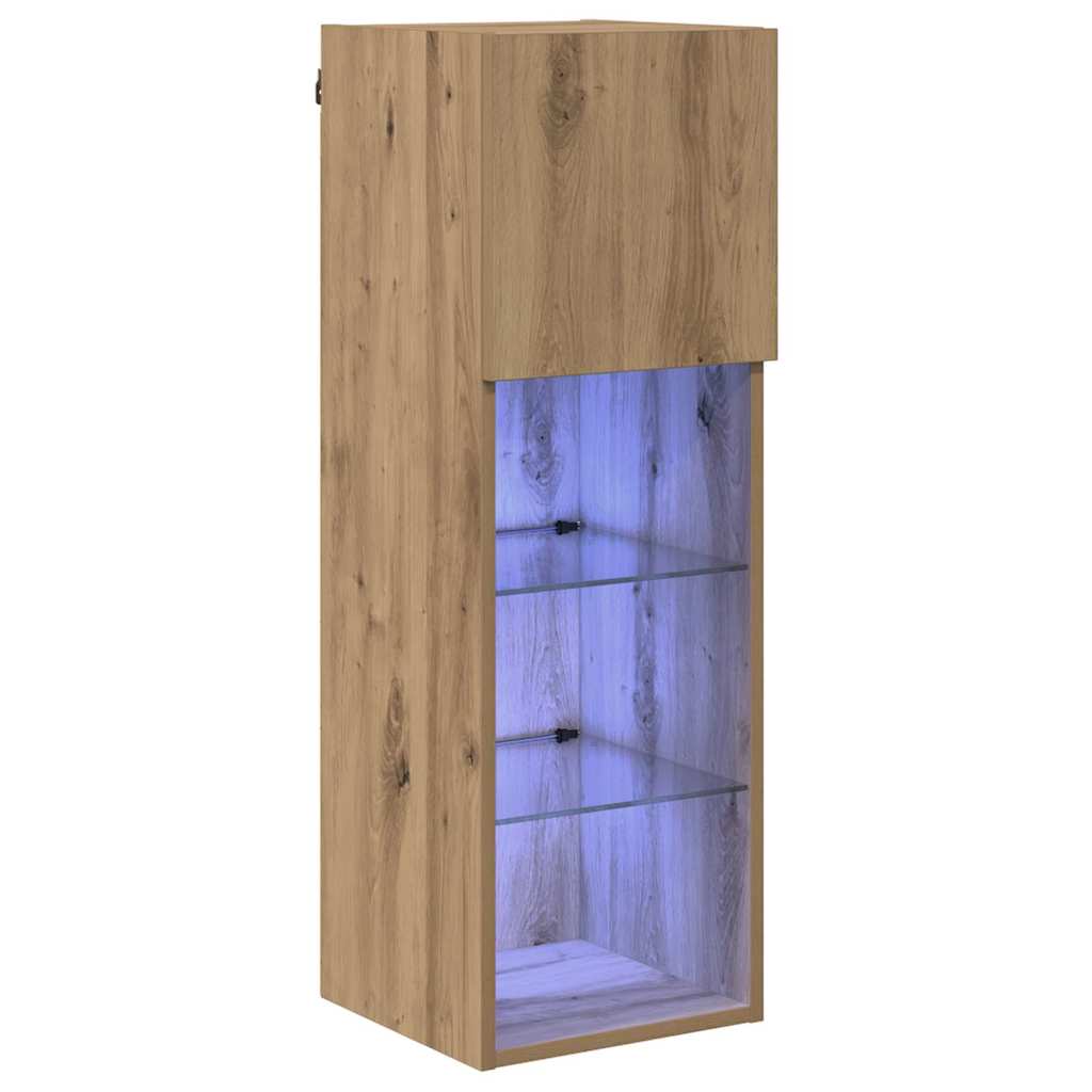 Mobile TV da Parete Rovere artigianale 30,5 x 30 x 90 cm