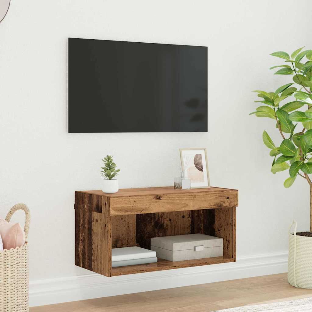 Set mobile TV con led Legno vecchio Legno multistrato